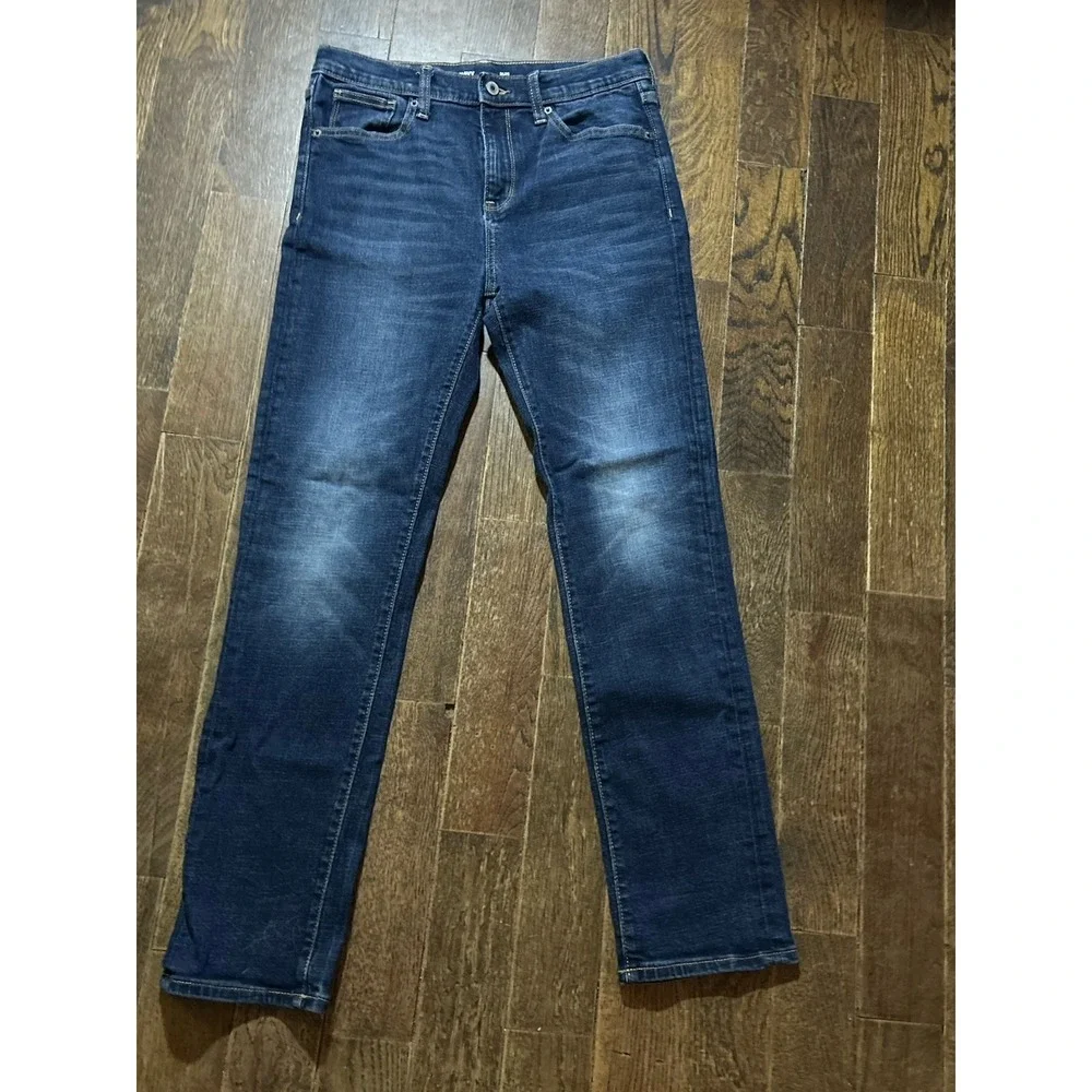 Old Navy Mens Slim Built-In Tough Jeans‎ Dark Blue Size 16 Youth 360 Stretch